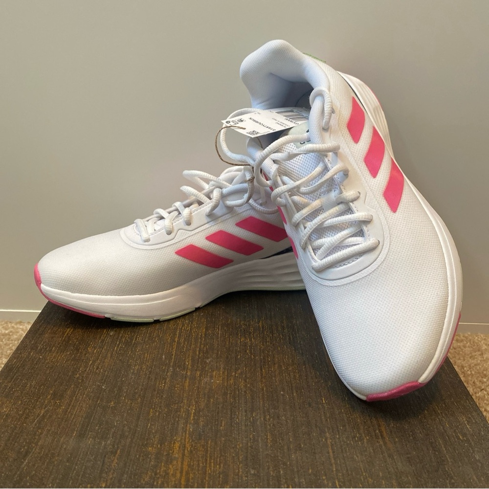 Adidas Start Your Run Women’s Running Shoes White Pink GV9006 Size 11